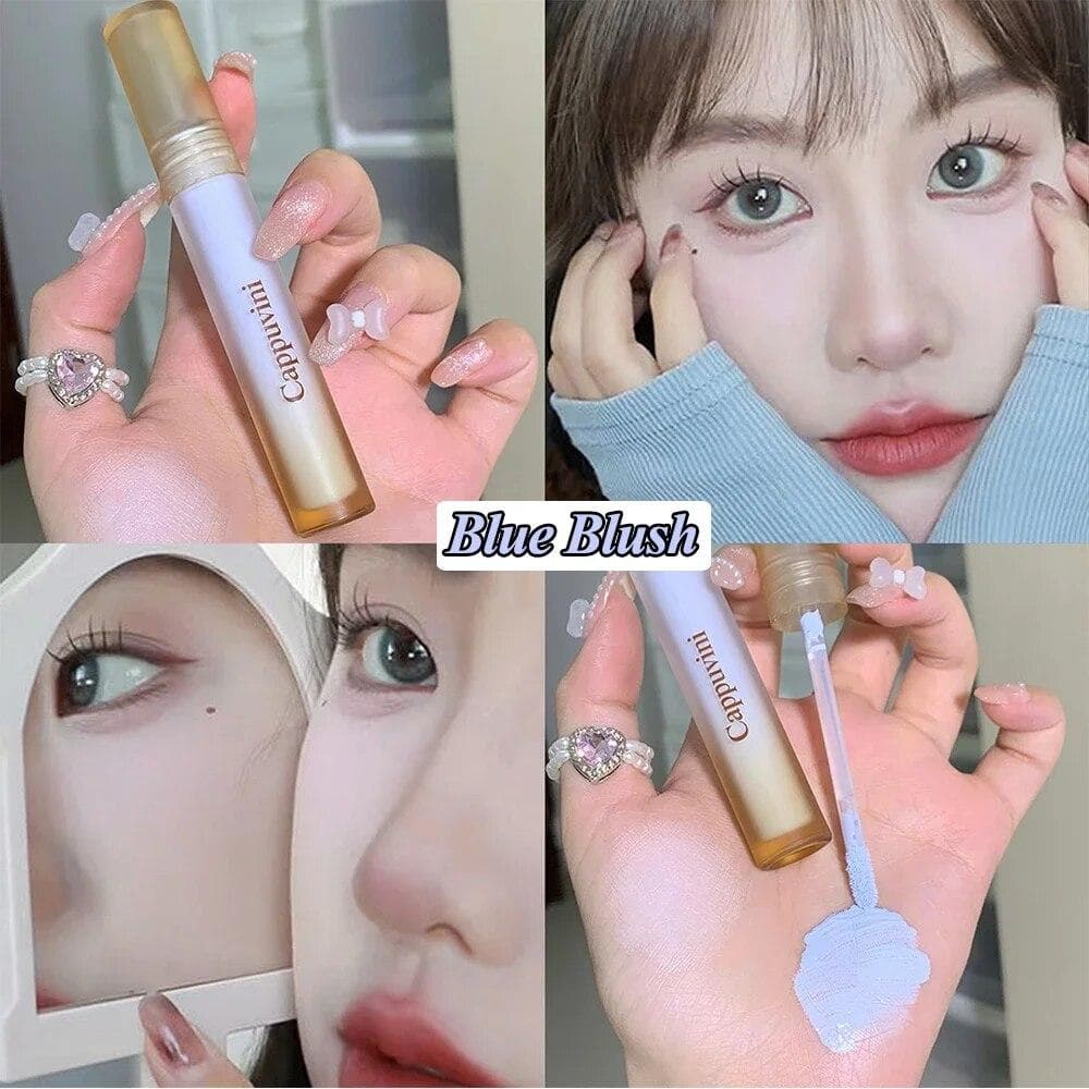 Liquid Contouring Stick Waterproof Lasting Matte Natural Purple Cheek Blush Stick Face Brightening Makeup Cosmetic