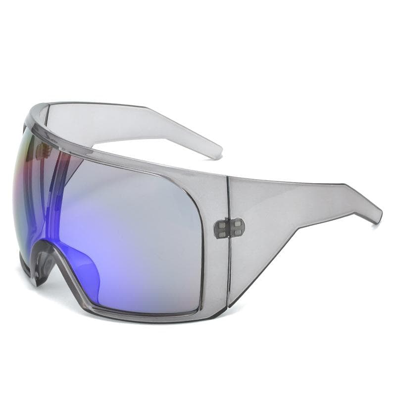 Oversized Sunglasses Men Wrap Anti Wind Large Shades Futuristic Fashion UV400 Protection Gafas De Sol 1PC