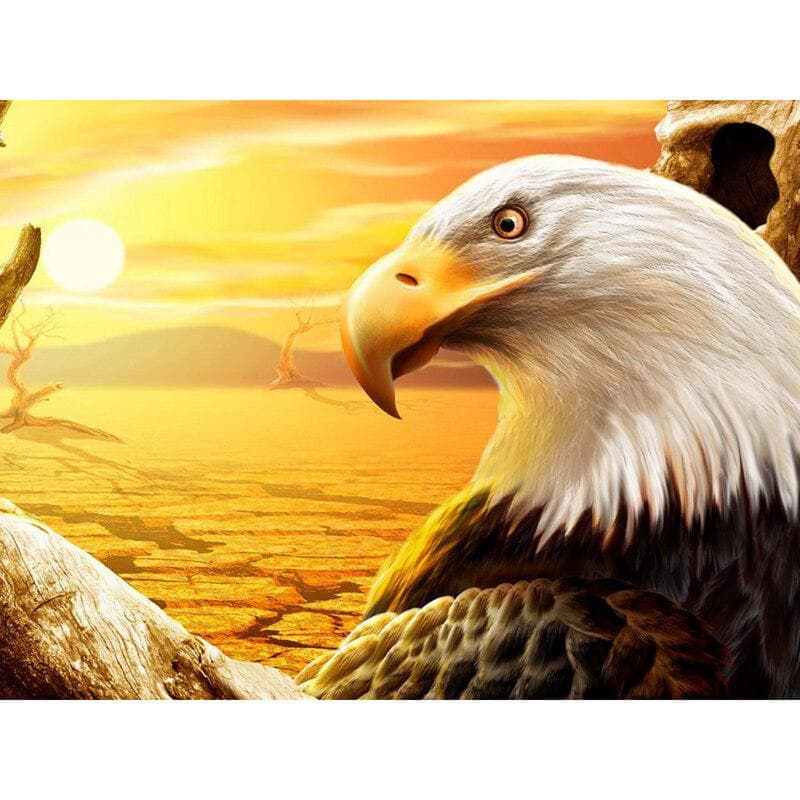 DIY Diamond Embroidery Eagle Full Drill Diamond Painting Cross Stitch Sets Pictures of Rhinestones 20X30CM