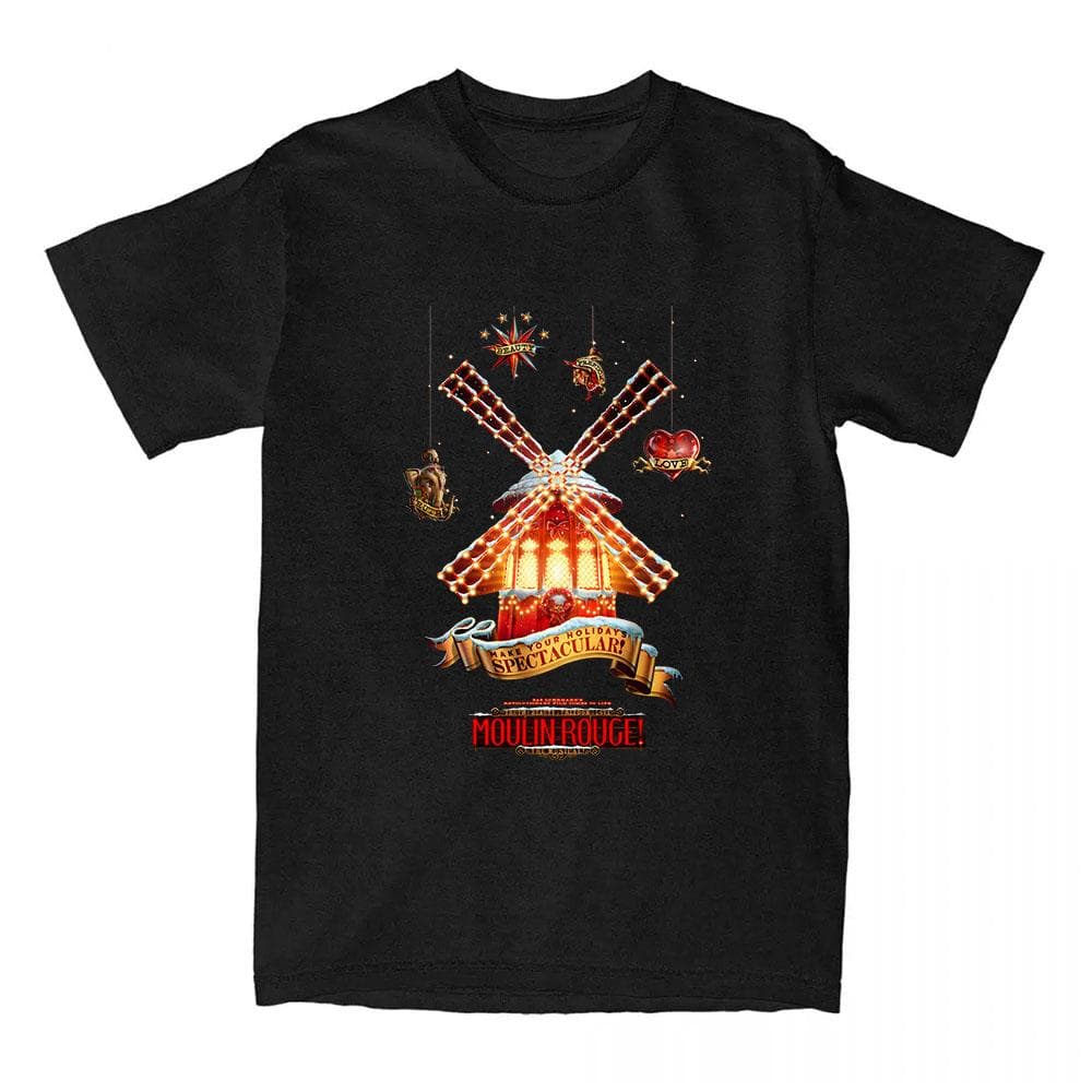 Moulin Rouge! Song and Dance Movie Tshirts Unisex Short Sleeve Cotton Summer T-shirt Aesthetic Clothes Graphic Print Tee-shirt L