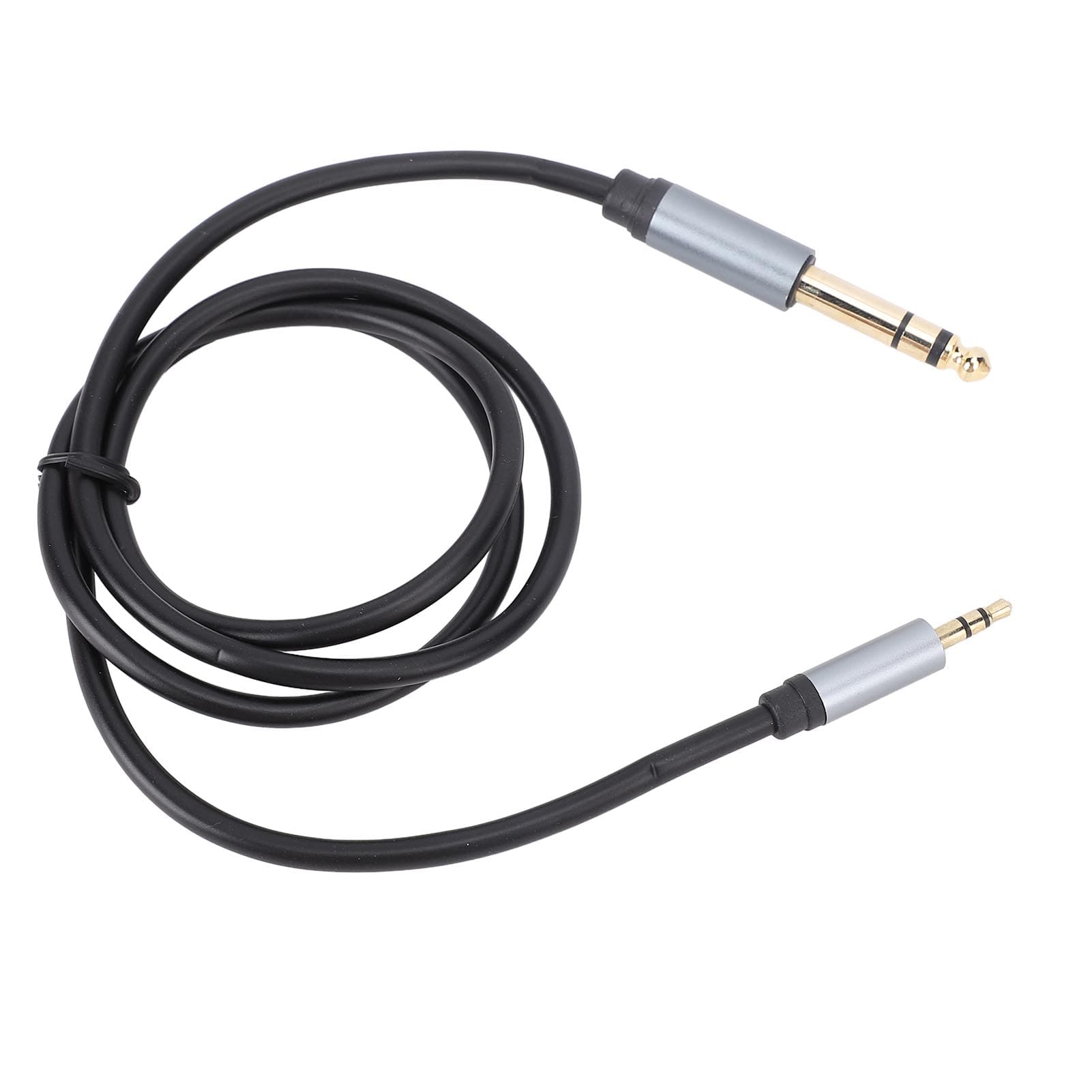 3.5mm to 6.35mm Stereo Cable 1m 24K Gold Plated Connector Clear Sound Quality Plug and Play for
