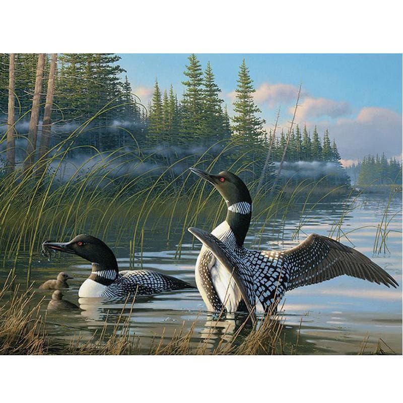 5d Diamond Painting Mandarin Duck Rubik's Cube Diamond Embroidery Craft Painting Colorful Wall Art 20X30CM