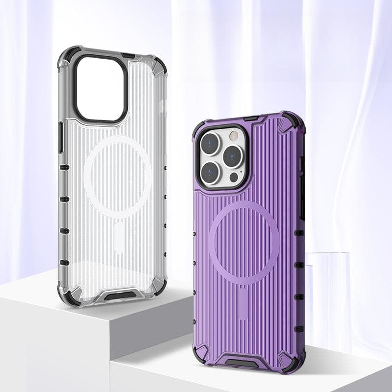 Applicable To IPhone16promax Mobile Phone Case Grating Magnetic Suction Case Apple 15 Semi-transparent Frosted Skin Feeling 13 Protective Case Apple 16Plus