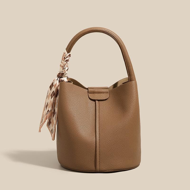 Bag Women's Spring Vegetable Basket Women's Bag Fashion Commuter Bucket Bag Large Capacity Single Shoulder Crossbody Bag brown