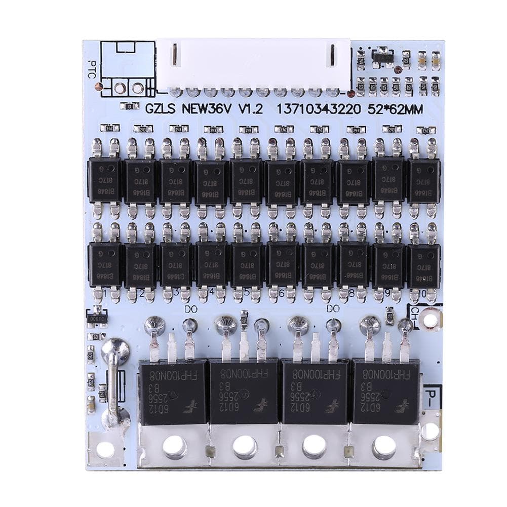 10S 36V 40A Li ion Battery Protection Board BMS PCB for Ternary Cobalt Acid Batteries w Balance