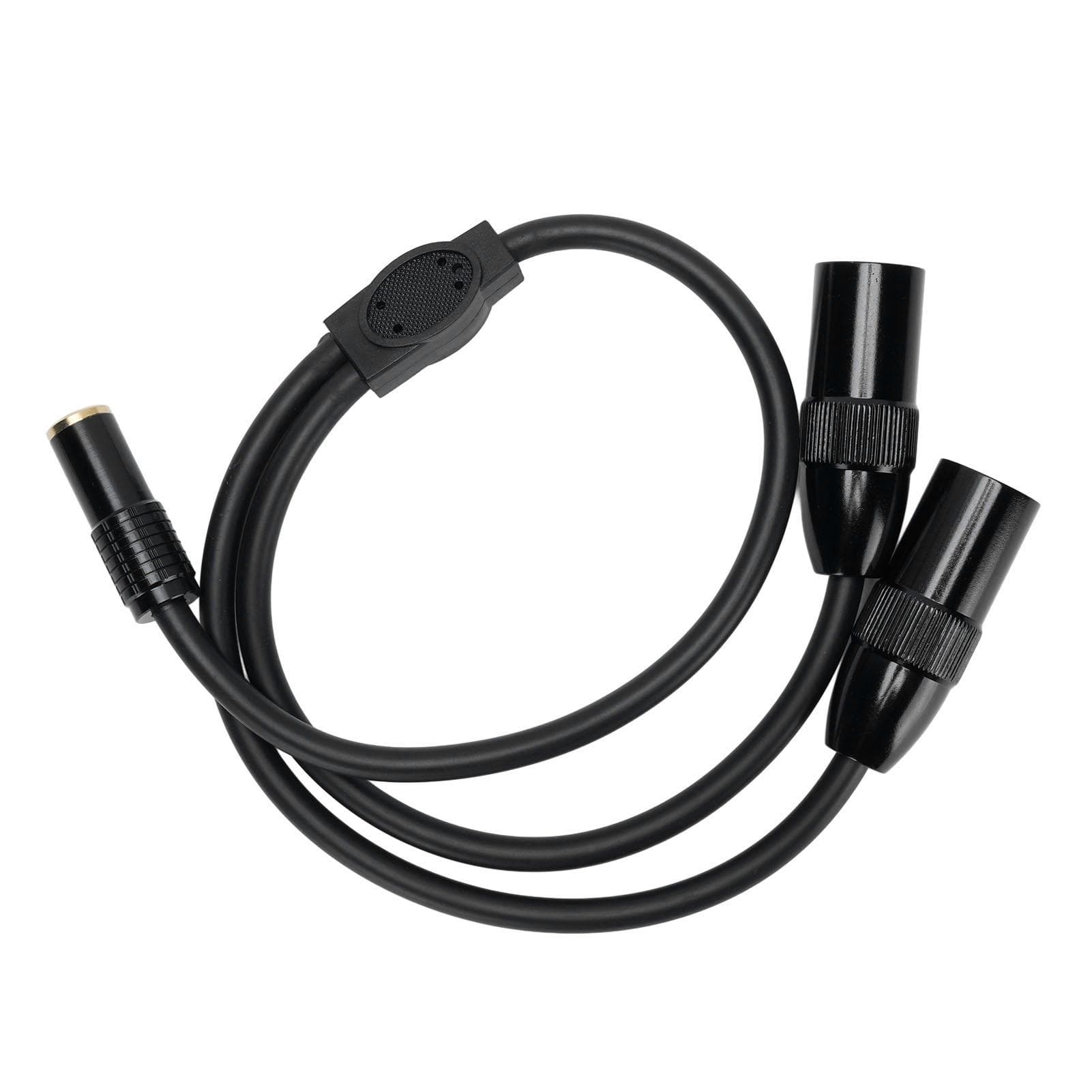Dual XLR to 6.35mm Splitter Cable 1.6ft Accurate Signal Output 6.35mm Female to XLR Male Stereo