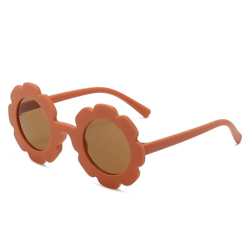 New Sun Flower Round Cute Kids Sunglasses UV400 for Boys Girls Toddler Baby Sun Glasses As picture