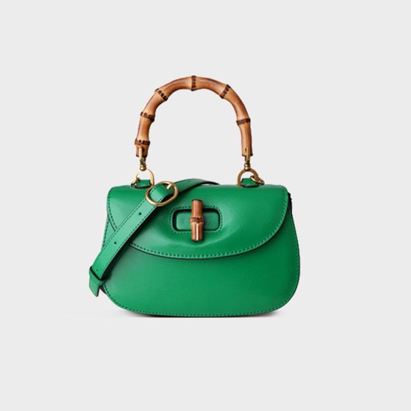 Bamboo Bag Retro Saddle Leather Women's Bag Senior Sense Small Bag Single Shoulder Crossbody Handbag Woman