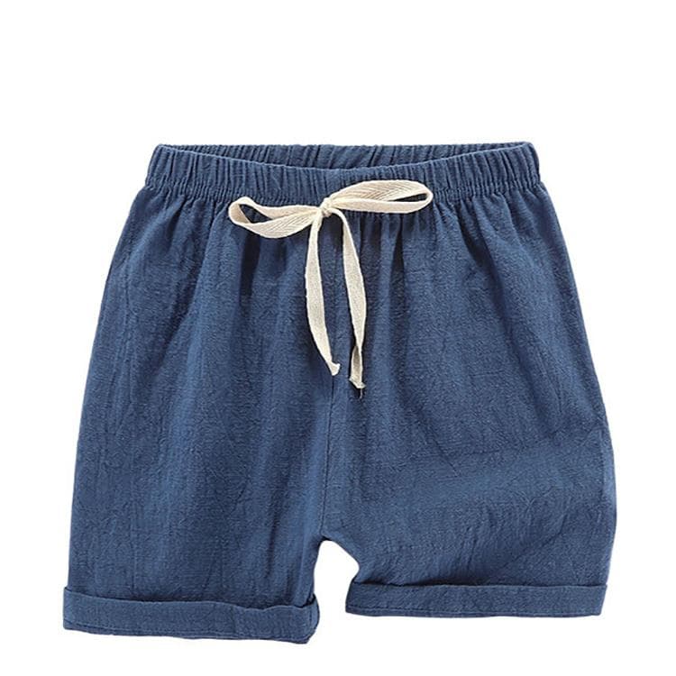 Children's Pants Summer Boys and Girls Wear Korean Sports Shorts Beach Pants Pajamas and Leggings Pants 100 navy blue
