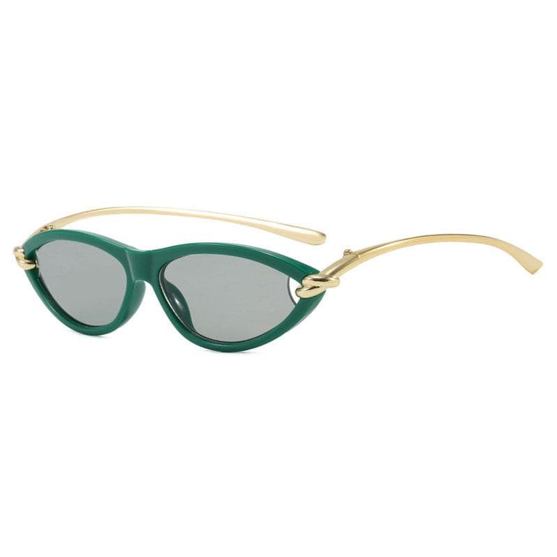 Y2K Vintage Cat Eye Sunglasses Women Men Luxury Designer Sun Glasses Punk Sexy Metal Rope Shades UV400 Protection