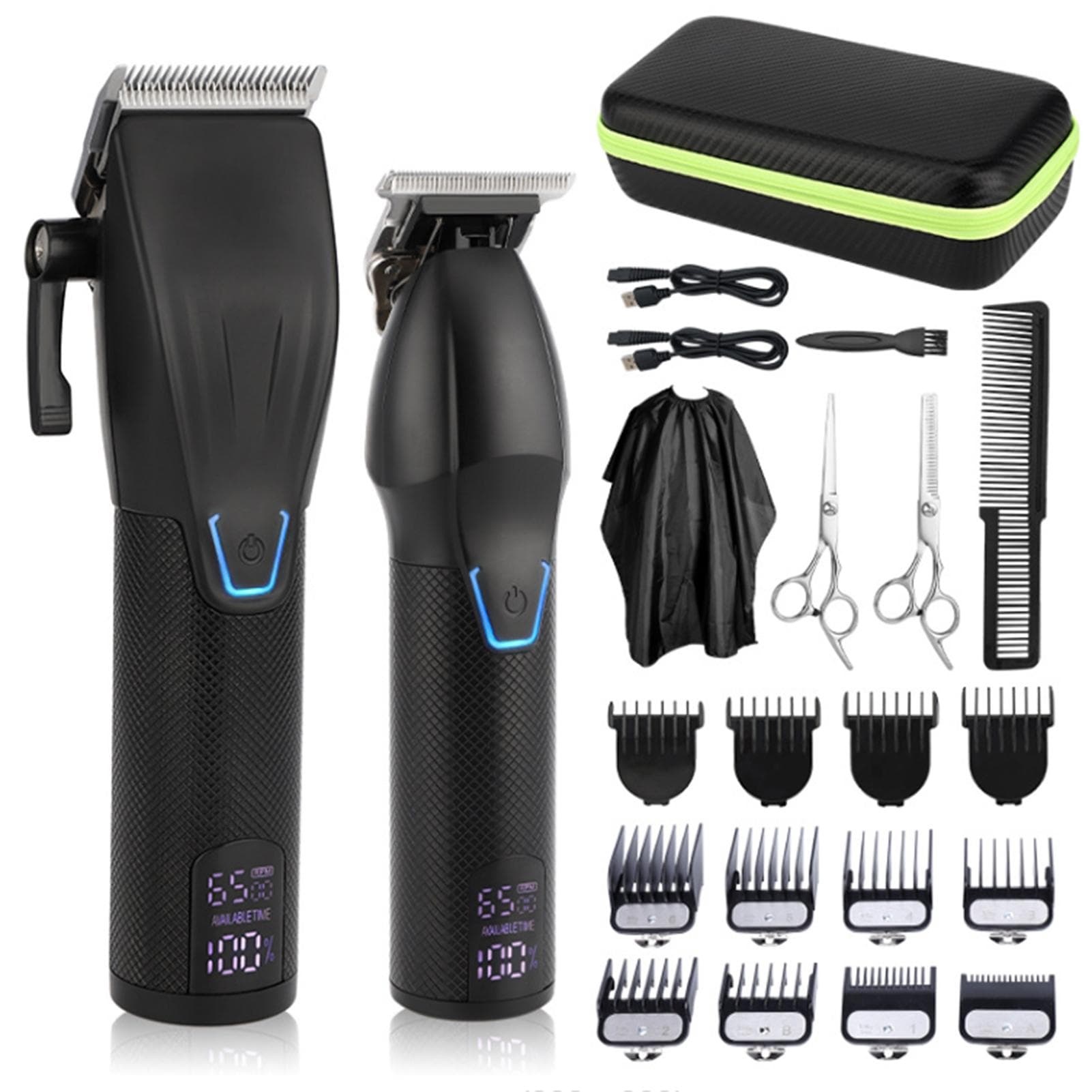 Professional Electric Hair Clipper Set Intelligent Display Speed Adjustable Strong Motor Low Noise 1 Set
