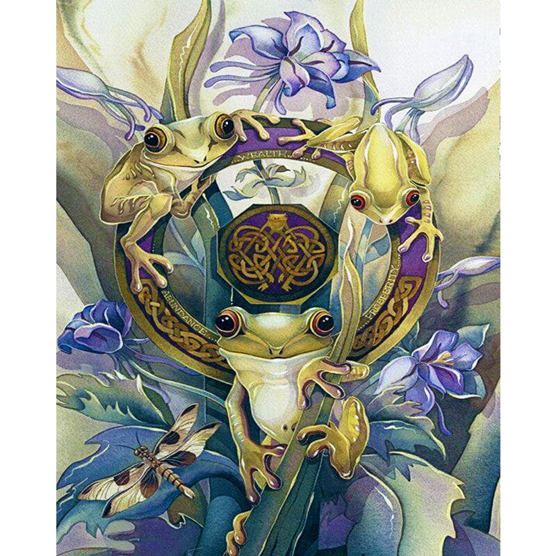 5d DIY Diamond Painting Frog Full Drill Mosaic Cross Stitch Diamond Embroidery Home Decor 20X30CM