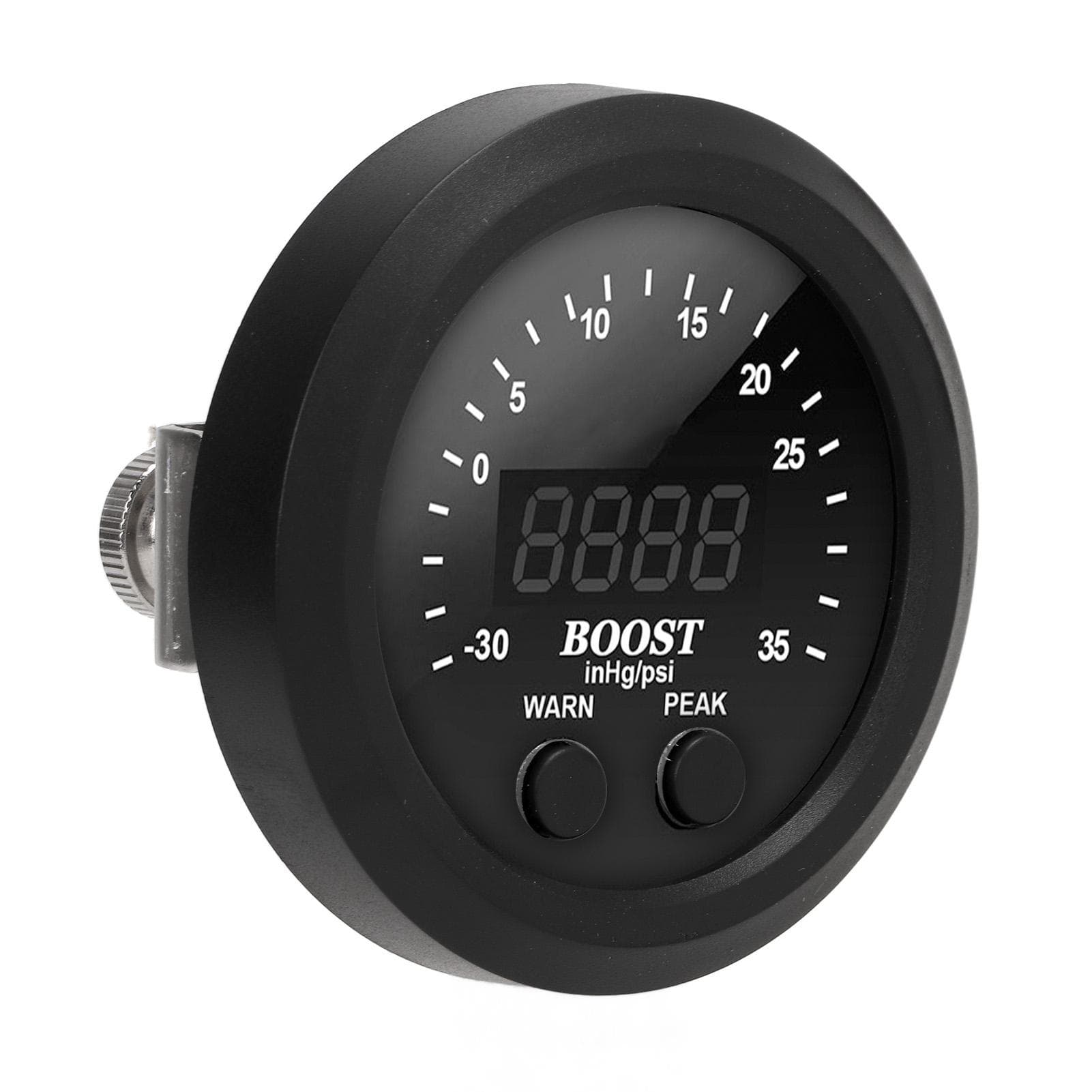 60mm2.4in Turbo Boost Gauge Kit 12V ?30?35PSI Turbo Pressure Gauge Digital Display with Sensor LED