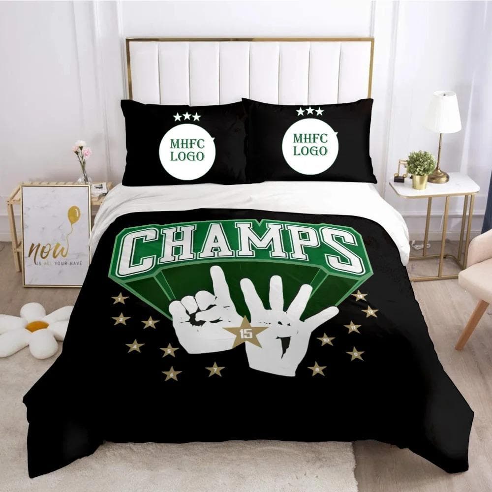 Israel MHFC Maccabi - Haifa Champions 15 Bedding Set Duvet Cover Bedroom Single Twin King Size Quilt Cover Home Textile 3PCS AU King 245x210cm