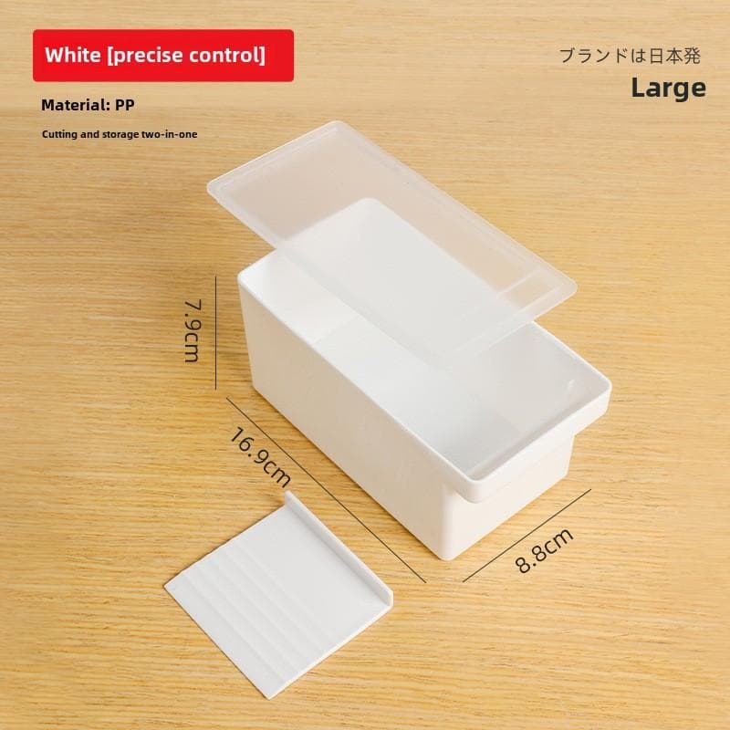Versatile Butter & Cheese Storage Box with Lid - Perfect for Freshness, Slicing, and Seasoning Organization in Your Kitchen L