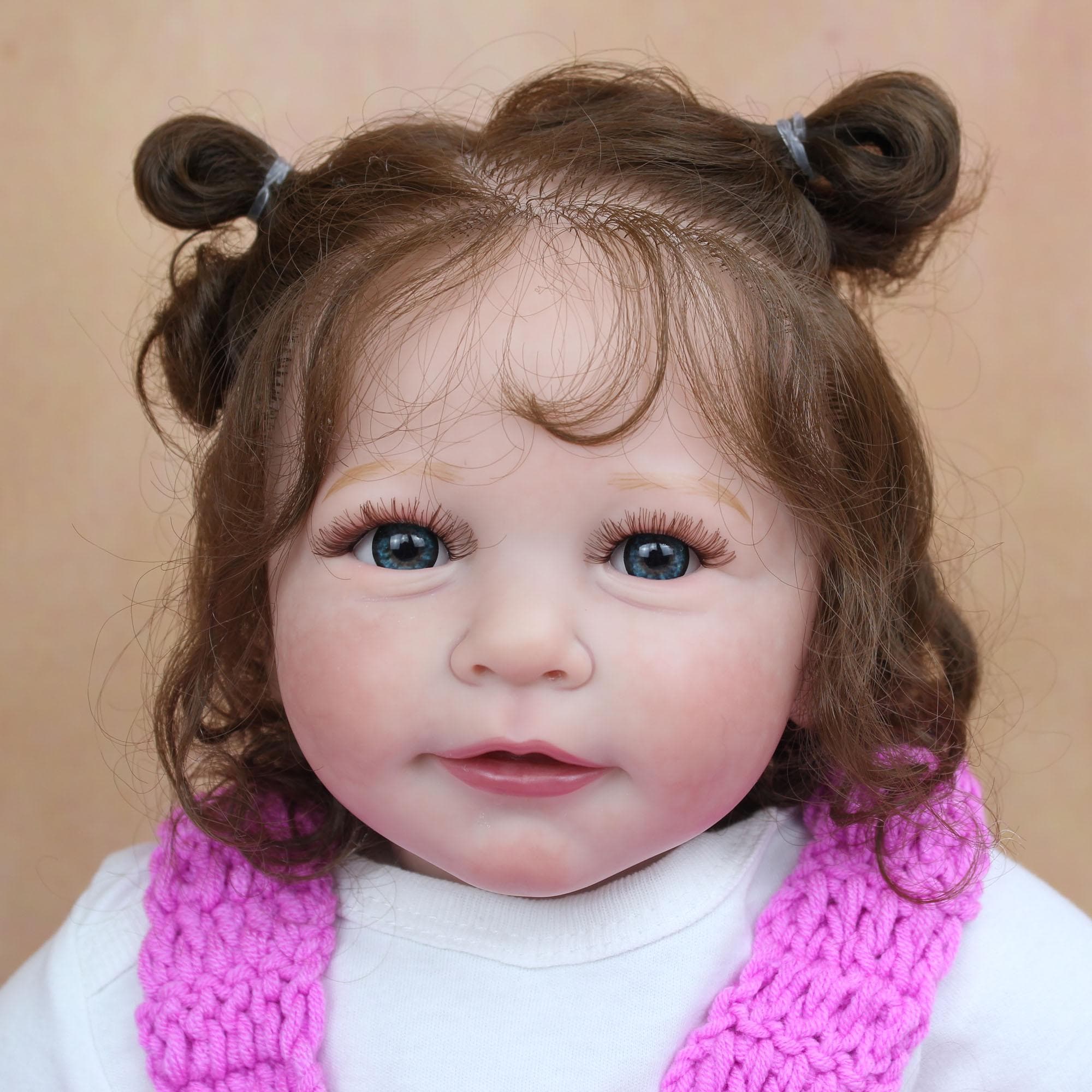 BZDOLL 55CM 3D-Paint Skin Soft Silicone Reborn Baby Doll Toy For Girl Lifelike Princess Toddler Lisa Bebe Dress Up Boneca Gift 55cm 3D-paint Skin Doll