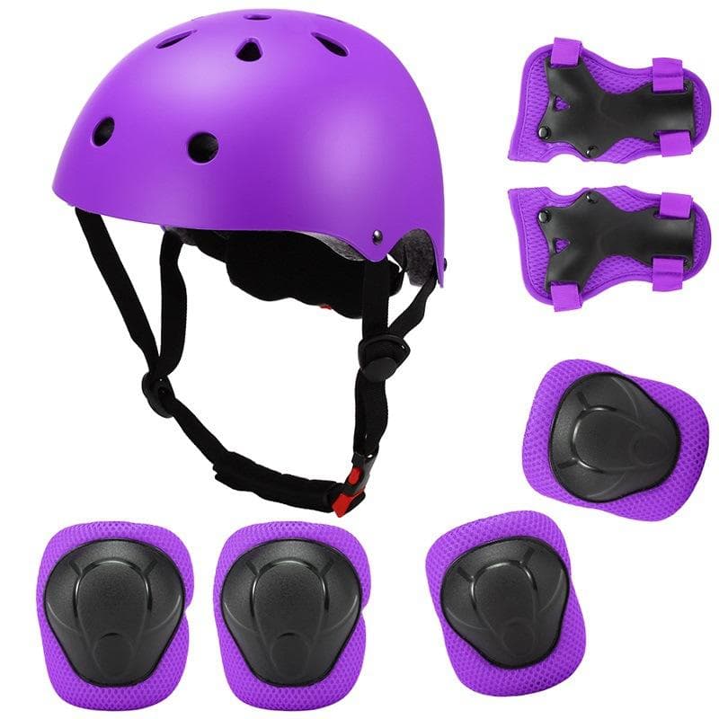 Child helmet protective suit knee elbow pads 2 3 4 5 6 7 8 9 10 11 12 years Girl boy Suitable roller skating skateboards protection equipment set 10-30kg