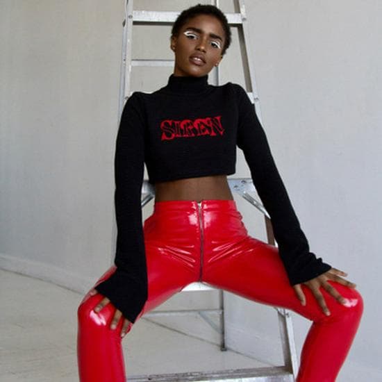 Patent Leather Zipper Crotch Leggings - Sexy Nightclub Stagewear and Pole Dance Costume XXL red