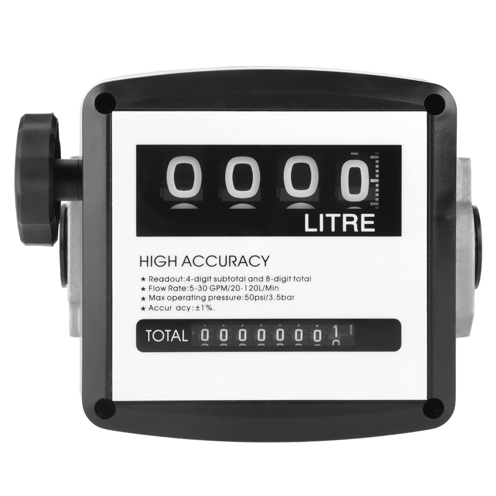 1percent High Accuracy 1 Inch 4 Digital Diesel Gas Fuel Oil Flow Meter Counter Gauge