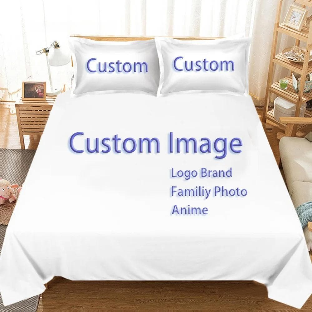 Customized Bed Sheet 3D Print Photo Anime Flat Sheets Polyester 1-Piece Custom Bed Linens Queen King Twin For Dropshipping 90x220cm