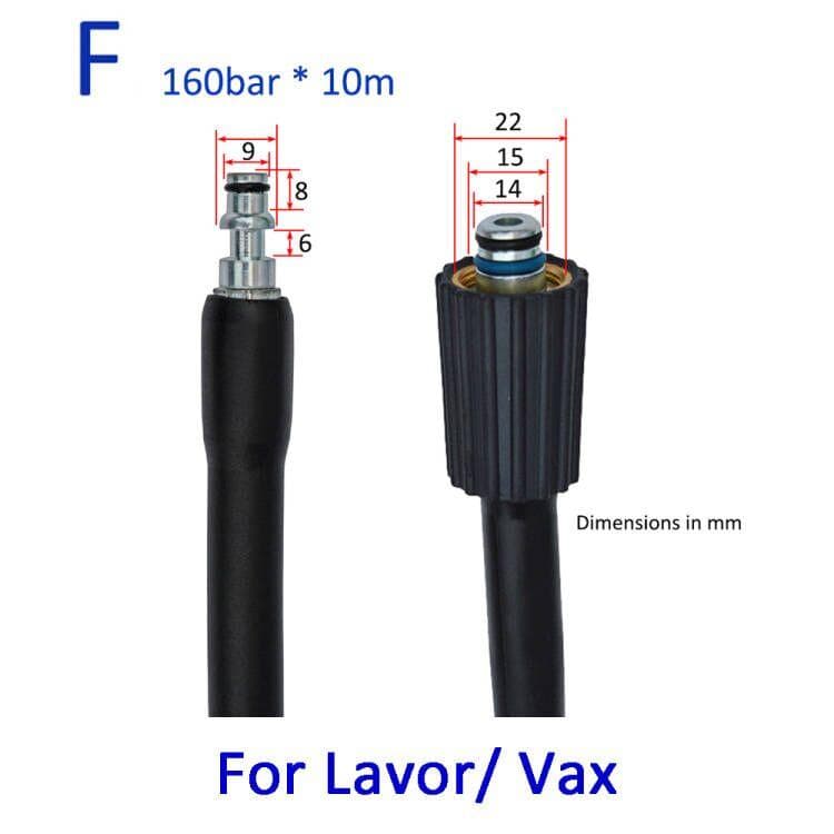 10m High Pressure Washer Hose Carwash Water Cleaning Hose Extension Hose Cord Pipe for Bort HAMMER Huter Bosch Daewoo Sterwins
