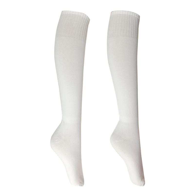 Football Soccer Socks Breathable Outdoor Sports Rugby Stockings Over Knee Socks white