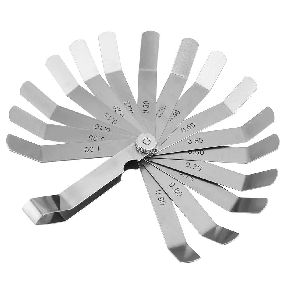Stainless Steel Curved Feeler Gauge Ruler Welding Inspection Tool 0.051.00mm