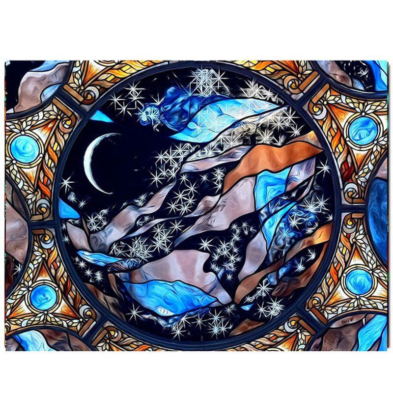 5D Full Round Diamond Painting Cross Stitch Kit Pattern Wall Sticker Diamond Embroidery 20X30CM