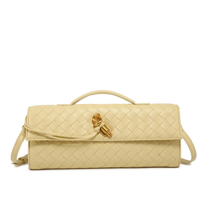 Women's Handwoven Woven Clutch Bag - Elegant Evening Handbag 31x4x14cm