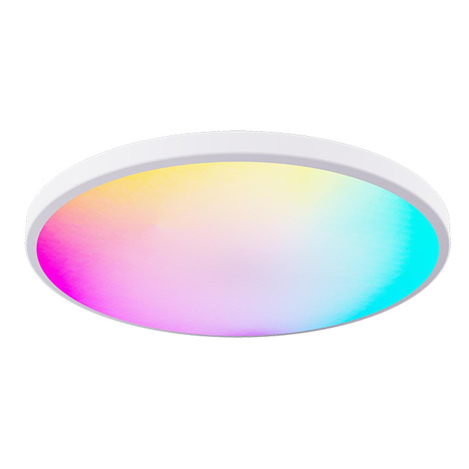 RGBCW Ceiling Lamp Full Color Dimming APP BT Remote Control Intelligent Voice Control Bedroom Round EU Plug white