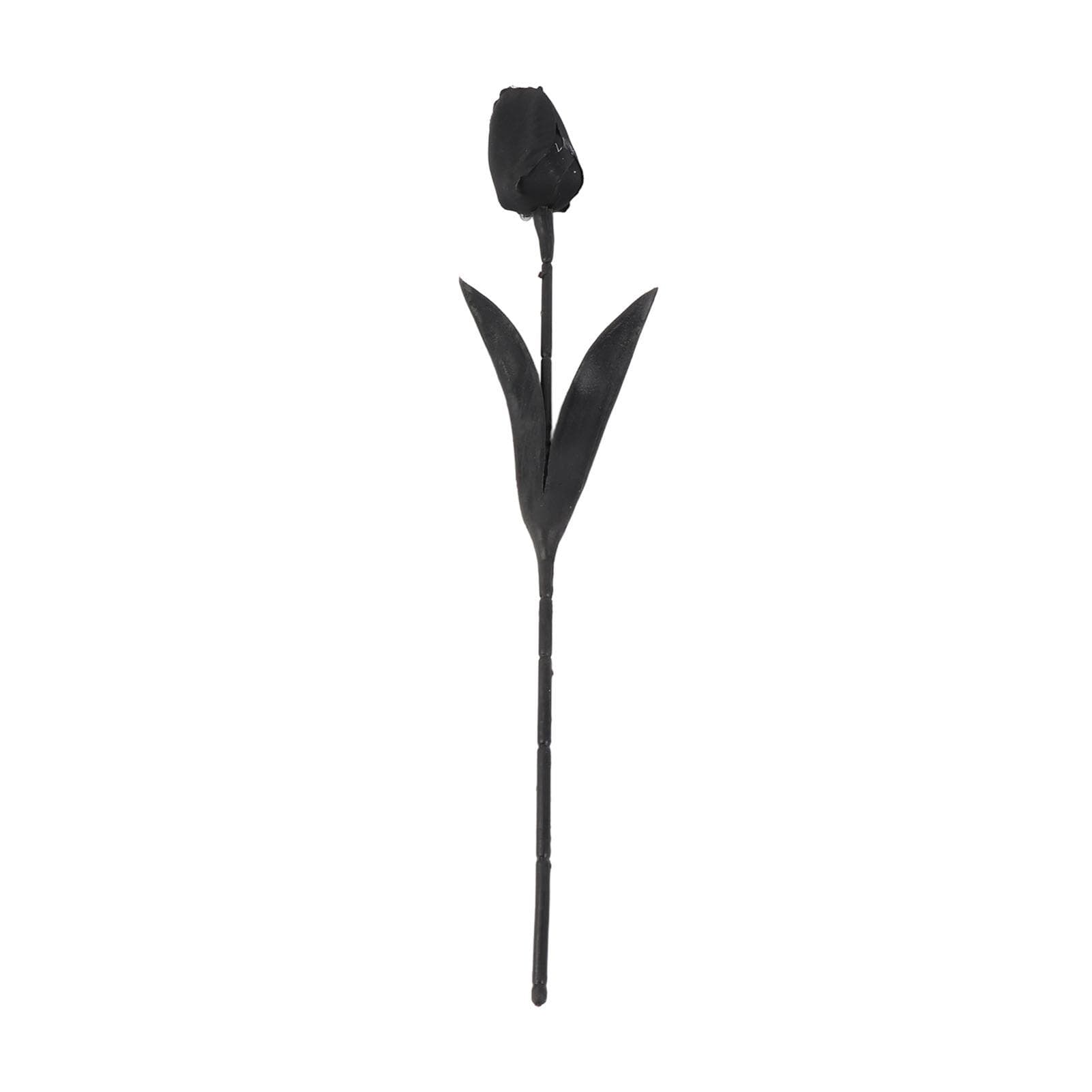 Artificial Tulips Flowers Black Silk Cloth Iron Wire Decorative Simulation Fake Flower for Wedding