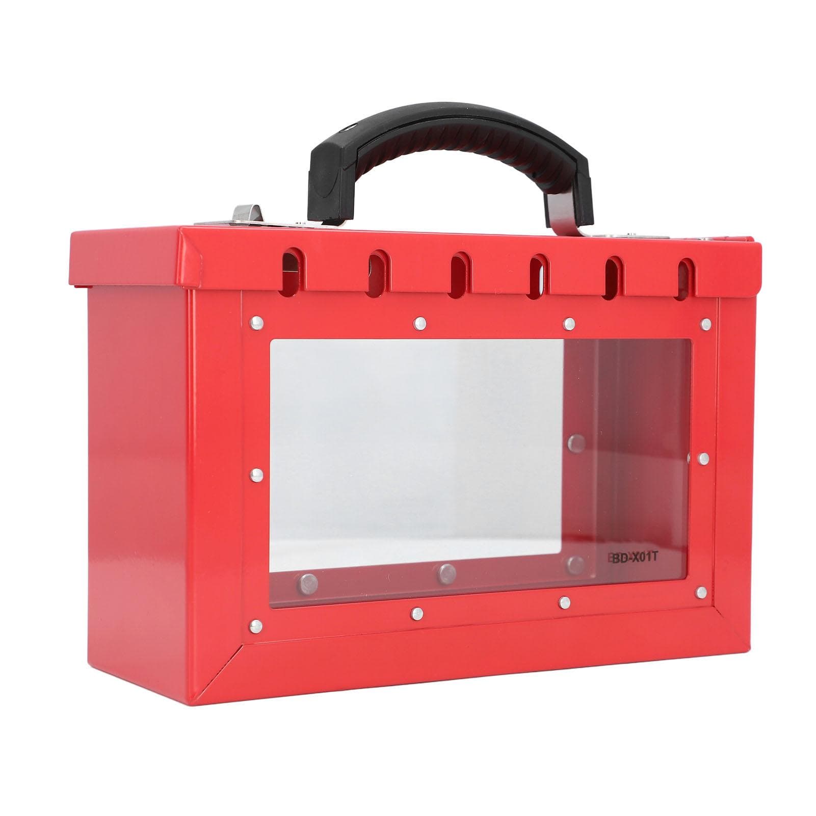 Lockout Tagout Group Lock Box Portable 12 Lock Safety Padlock Clear Acrylic Steel Plate