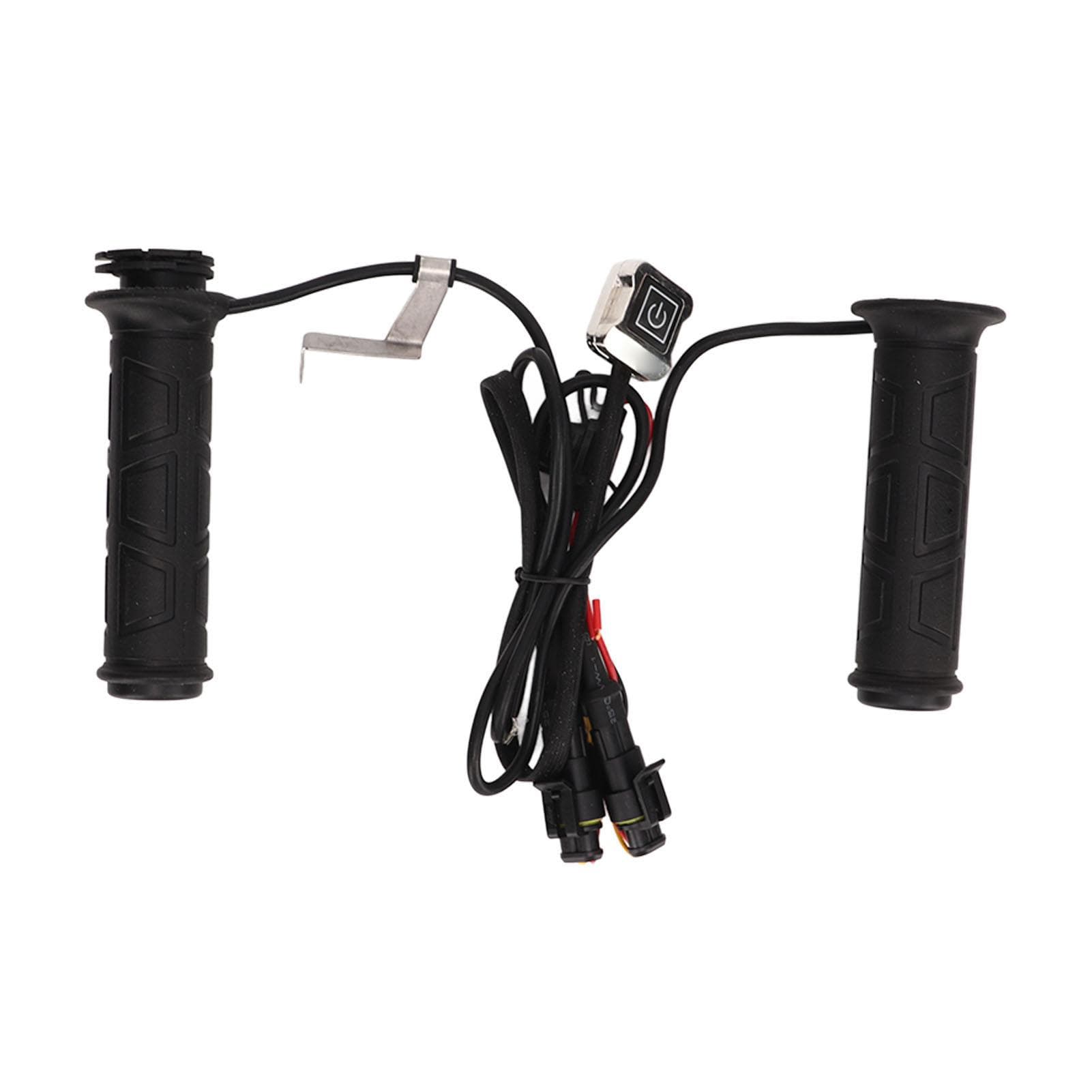 1 Pair Handlebar Heated Grip 3 Level Temperature Adjustment Electric Motorcycle Heated Handle with