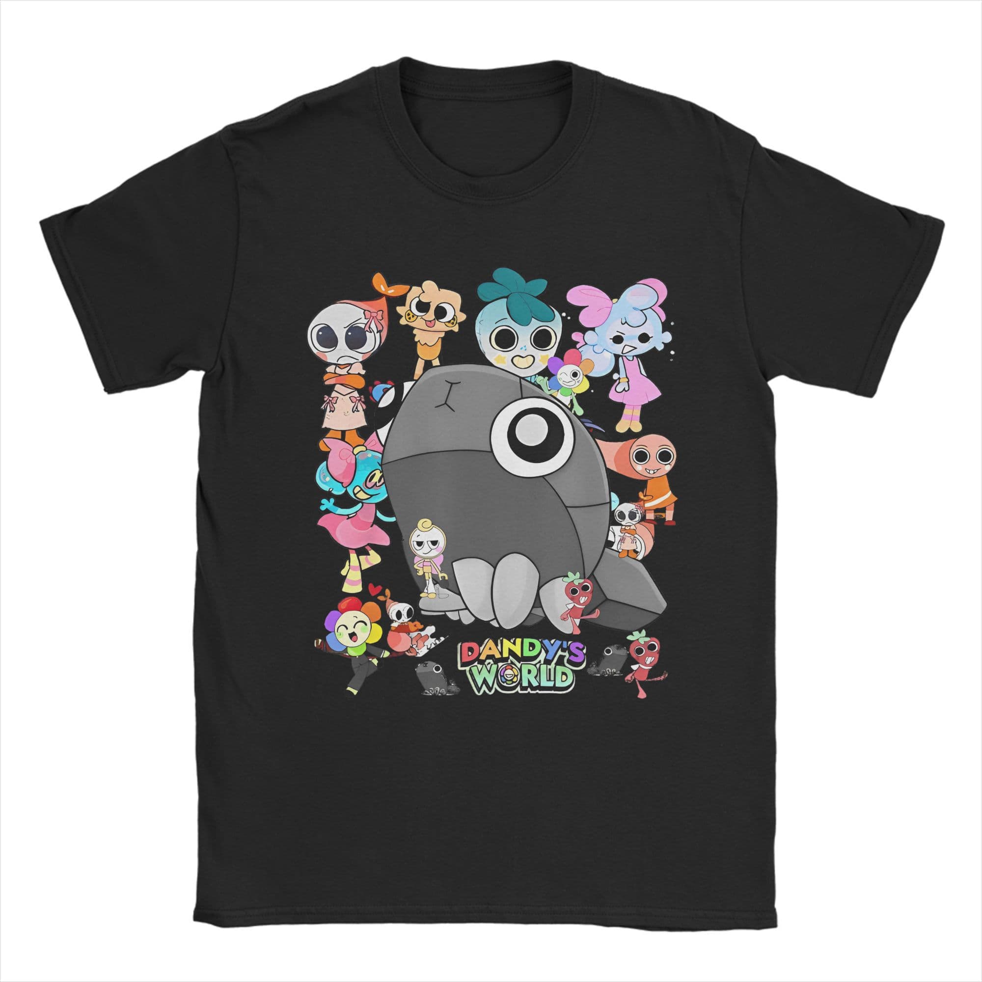 Streetwear Dandys World Cosmo Cartoon Tshirts Men's Crewneck Short Sleeve Clothing Cotton Summer TopsTops S