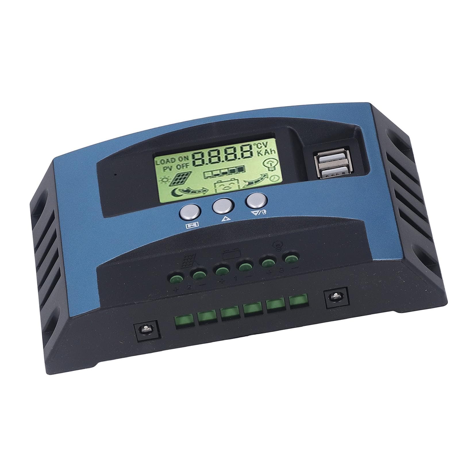 MPPT Solar Charge Controller 3 Phase Charging Protective Solar Panel Battery Regulator 12V 24V 50A