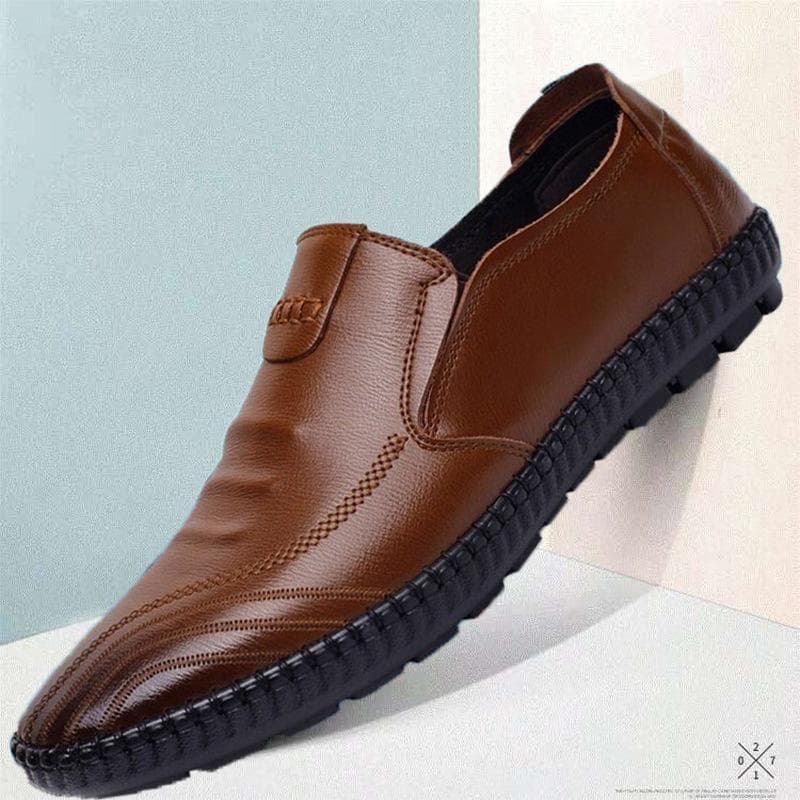 Autumn Leather Shoes New Men's Casual Shoes Youth Shoes Korean Version Trendy Doudou Shoes Work Shoes Driving Shoes 44