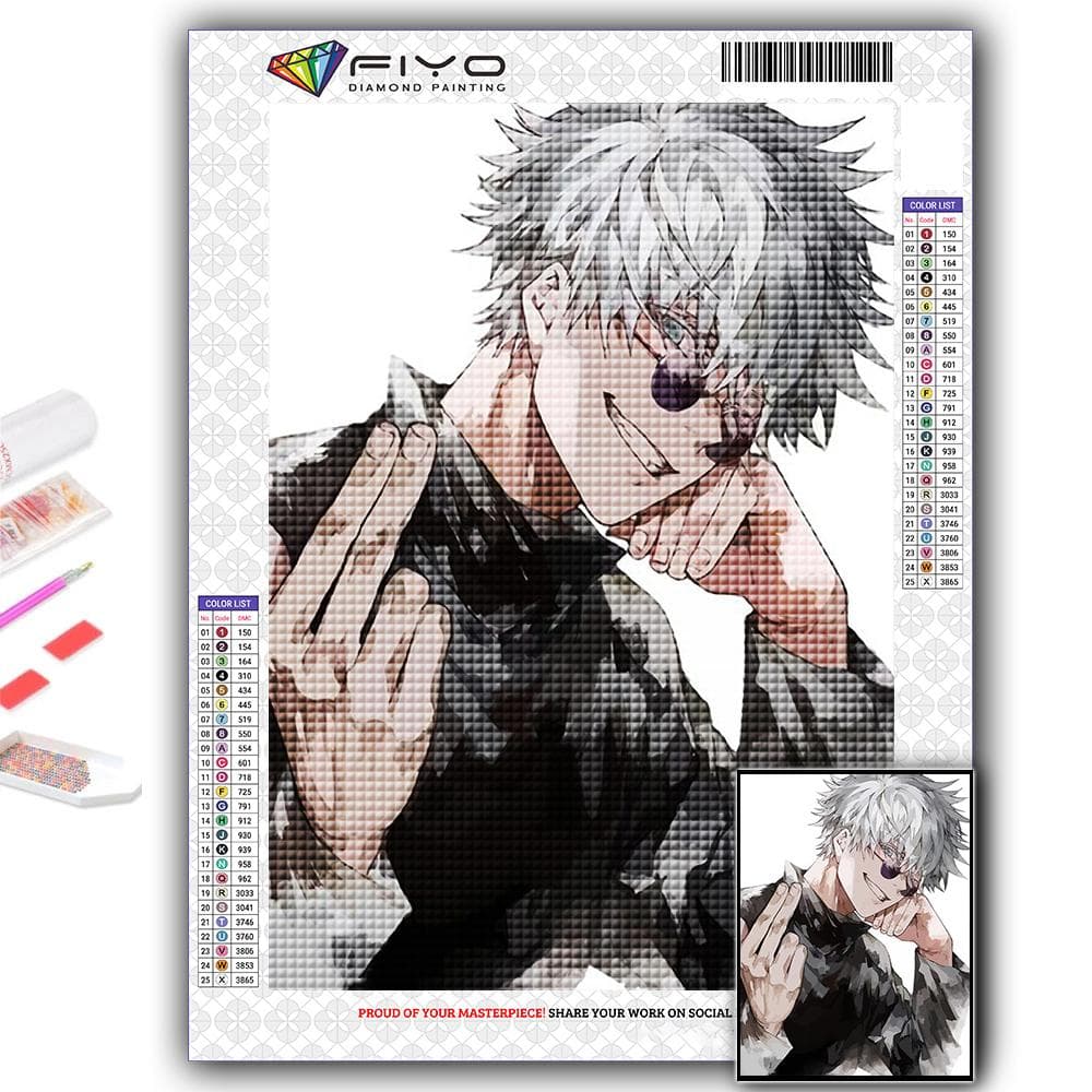 5D Diy Diamond Painting Jujutsu Kaisen Cross Stitch Full Diamond Embroidery Mosaic Full Square 30X40CM