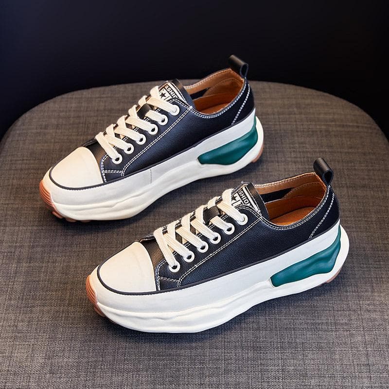 Cowhide Small White Shoes Women New Women's Shoes Sports and Leisure All-match Four Seasons Single Shoes Korean Style Sneakers 40