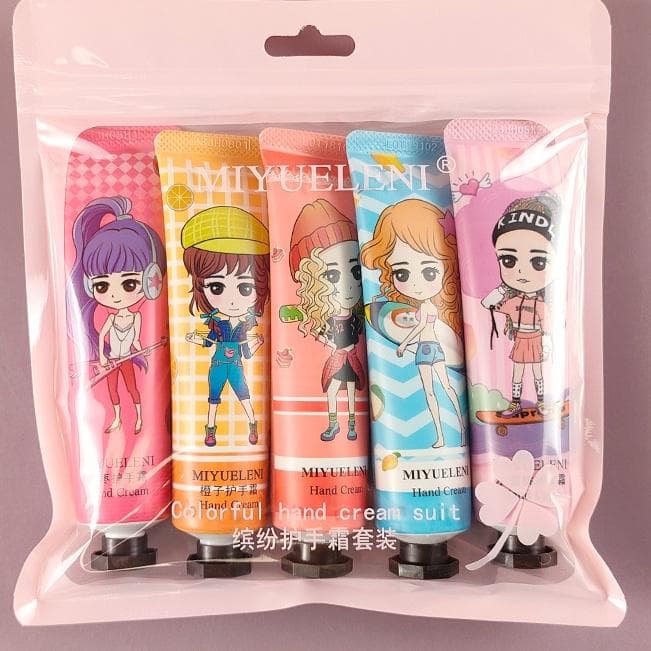 5pcs/box Christmas Gift Ice Cream Hand Cream Set 30g Fruit Fragrance Moisturizing Hydration girls