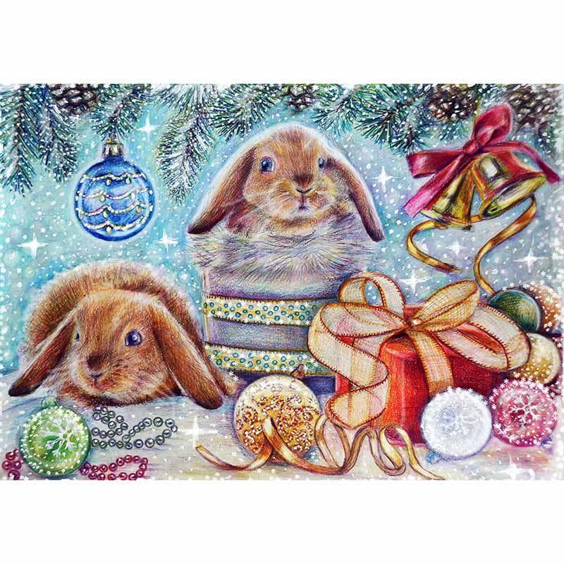 Diamond Painting Embroidery Cartoon Christmas Cross Stitch Full Drill Rhinestone Mosaic Decoration 20X30CM