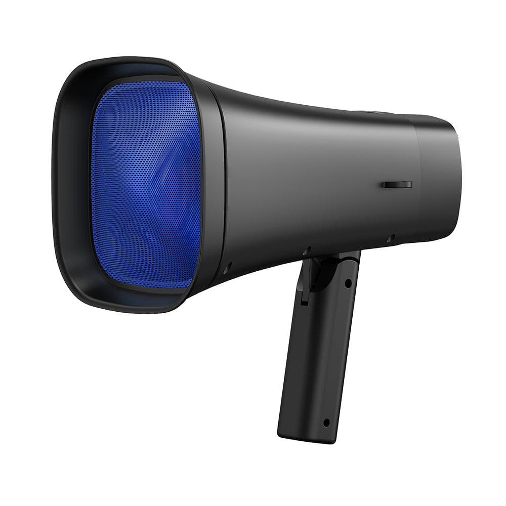 Solar-Powered Megaphone Speaker Portable Wireless BT PA Bullhorn Outdoor Recording Speaker blue