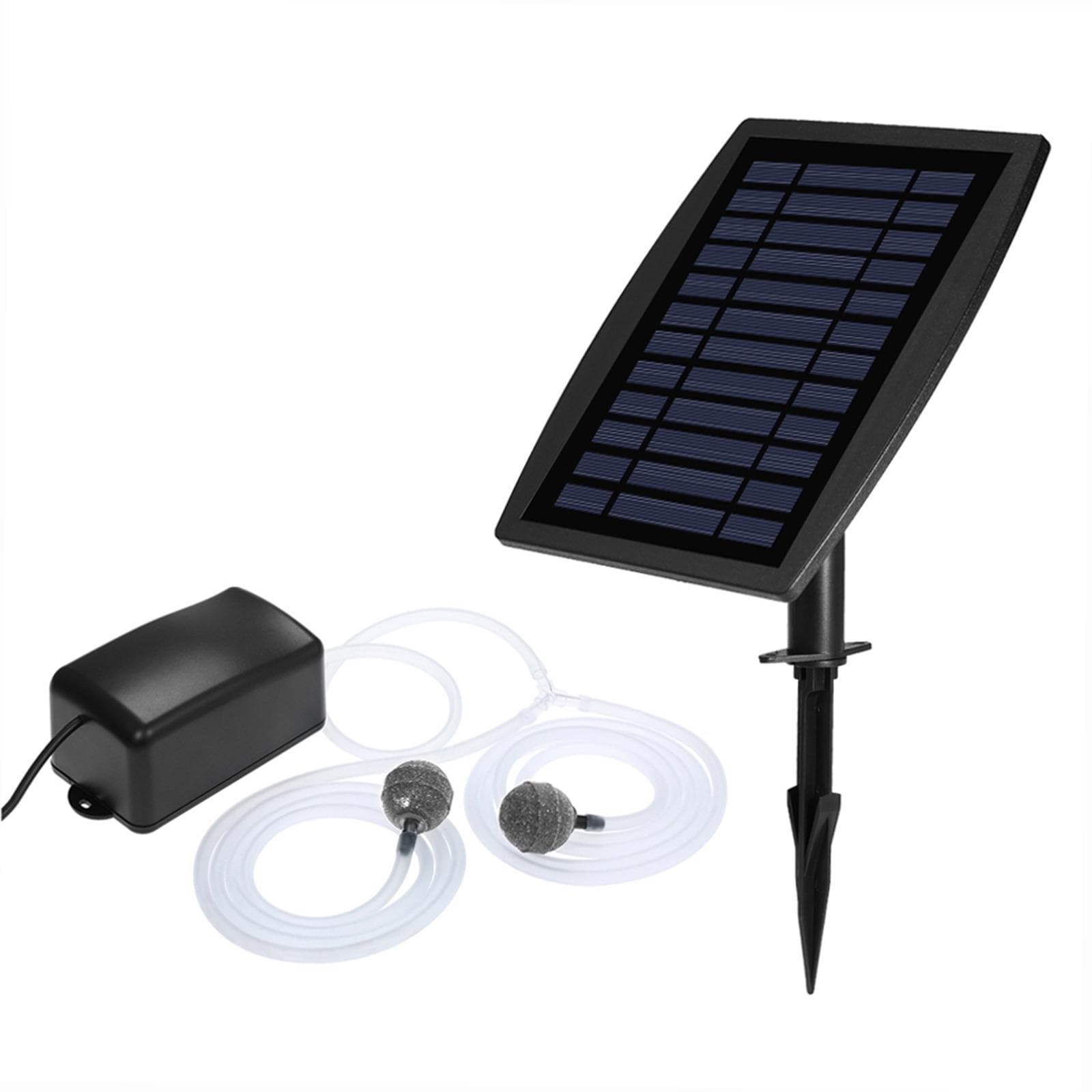 Solar Fish Tank Oxygen Pump Oxygenator Aquarium Oxygen Aerator Pond Aerator Air Pump Fishing black