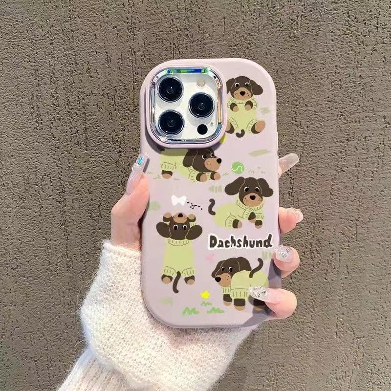 Cartoon Puppy Suitable for Apple 16pro15promax Mobile Phone Case Iphone14 Creative 13mini12 iphone7p/8p