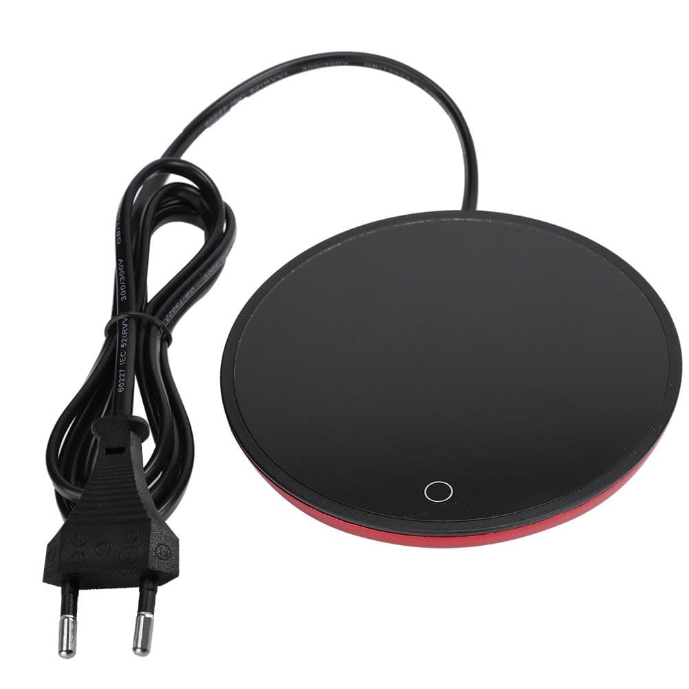 Electric Waterproof Touch Heating Cup Mat Warm Pad for Coffee Tea MilkRed US 110V red