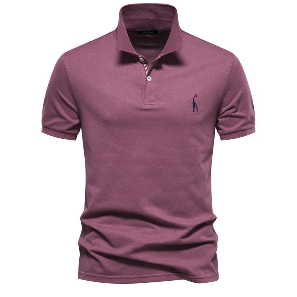 AIOPESON Brand Men's Original Polo Shirts Cotton Polo Shirts for Men Short Sleeve High Quantity Polo Men New Summer Clothing M 70-80kg purple