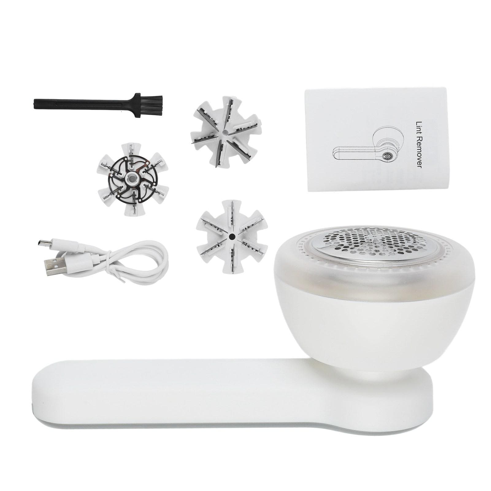 Lint Remover Light Weight USB Powered Lint Shaver White Rechargeable Fabric Shaver for Home Travel