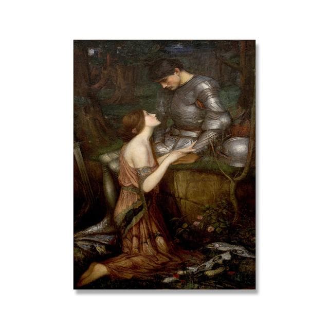 John William Waterhouse Vintage Wall Art Poster Magic Circle Witch Canvas Painting Print Jason and Medea Picture For Home Decor No Frame 40*50cm