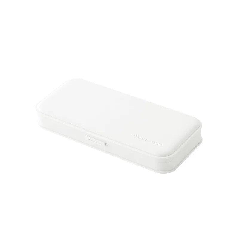 Plastic Matte Pencil Cases Mujis Style Kawaii Stationery School Clear Pencil Pouch Cute Pencil Box Trousse Ecole Papeterie white