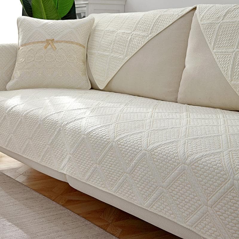 Double-sided Cotton Embroidery Sofa Covers Cushion Four Seasons Sofa Towel Modern Living Room Corner Couch Cover Armrest Towel 70x70cm 1pcs