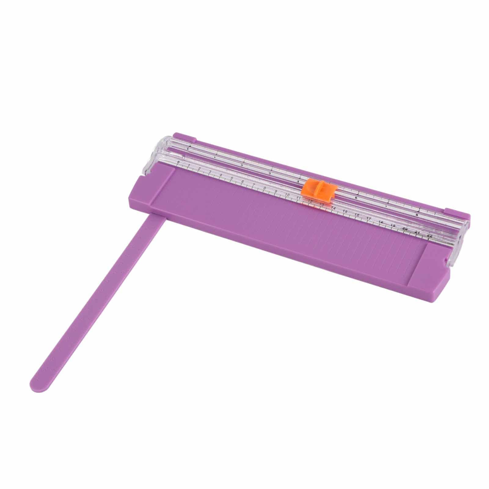 Small Paper Cutter Lightweight Mini Portable Foldable Paper Cutting Board A4 Paper Trimmer for purple